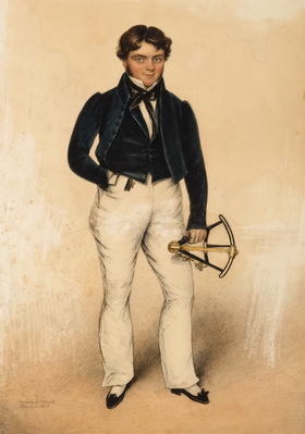 UNTITLED (MIDSHIPMAN HOLDING AN OCTANT)